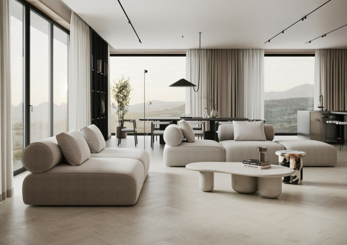 Кварцевый SPC паркет Quartz Parquet Штучный паркет Дуб Песочный 44-408