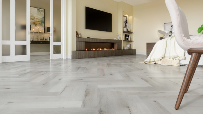Каменный ламинат SPC ReFloor Fargo Parquet 33-DL1601  Дуб Снежный  (615*123*4мм)