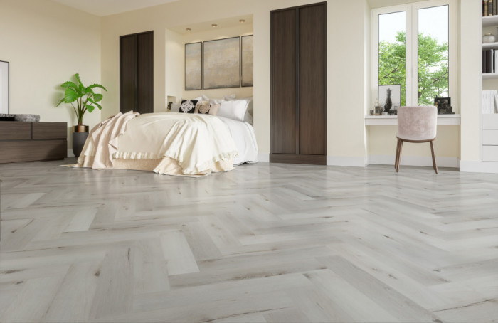 Каменный ламинат SPC ReFloor Fargo Parquet 33-DL1601  Дуб Снежный  (615*123*4мм)