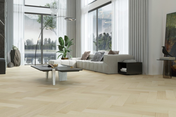 Кварцевый SPC паркет Quartz Parquet Дуб Испанский 33-404 браш Английская Ёлка