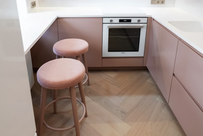 Кварцевый SPC паркет Quartz Parquet Дуб Испанский 33-404 браш Английская Ёлка