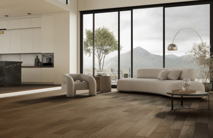 Кварцевый SPC паркет Quartz Parquet CLASSIC Дуб Брауни 413 браш