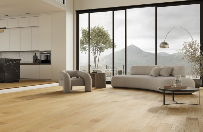 Кварцевый SPC паркет Quartz Parquet CLASSIC Дуб Медовый Раф 463 браш