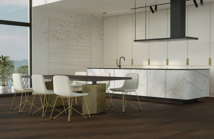 Кварцевый SPC паркет Quartz Parquet CLASSIC Дуб Рустикальный 410 браш