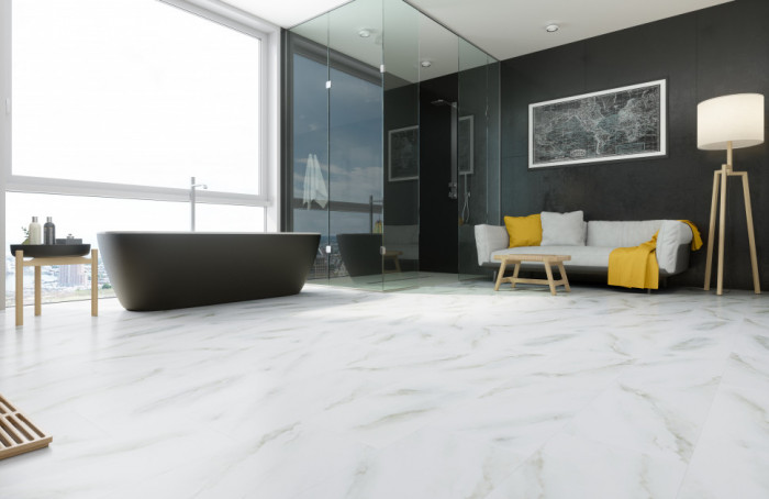 Каменный ламинат SPC ReFloor Fargo Stone Белый Мрамор 6089-1