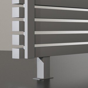 Вертикальные радиаторы 40x40 V 14 секций, Серые RAL7040