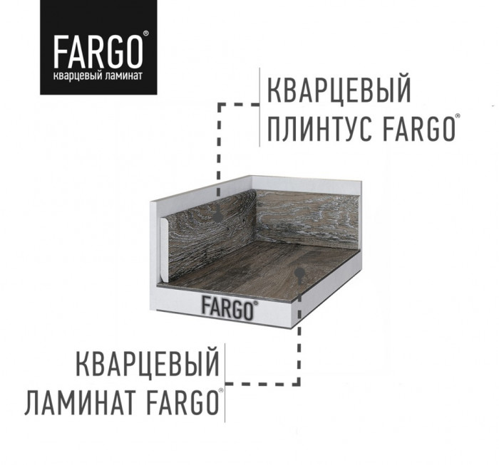 Плинтус SPC FARGO 366-1 Дуб Дакота 2200*80*11мм