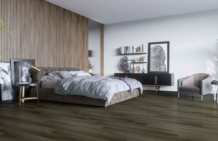 Кварцевый SPC ламинат Home Expert 2187-03 Дуб Ночной лес 1220*150*3.5мм, 0,3 мм