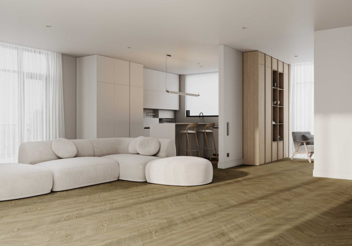 Кварцевый SPC паркет Quartz Parquet Штучный паркет 44-1258-54 Дуб Конго