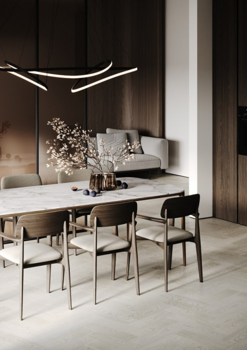 Кварцевый SPC паркет Quartz Parquet Штучный паркет 44-1258-57 Дуб Скандинавский