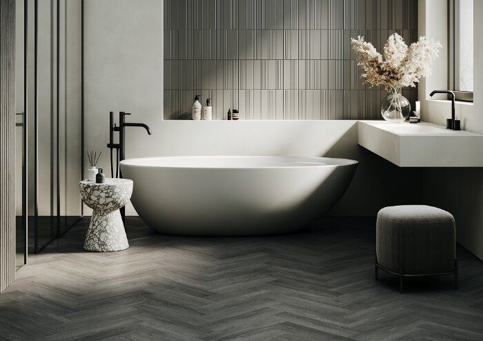 Кварцевый SPC ламинат Home Expert Parquet Design Дуб Меланж 44-5001-5 (400х100х4,5мм)