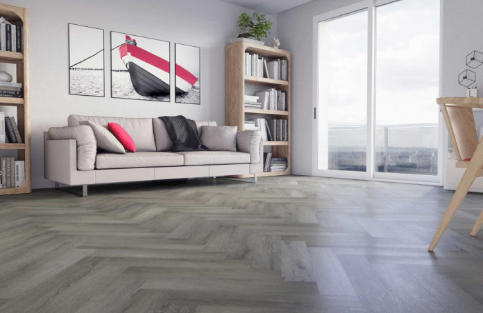 Каменный ламинат SPC ReFloor Fargo Parquet 33-2074-05 Дуб Вулканический Пляж (615*123*4мм)