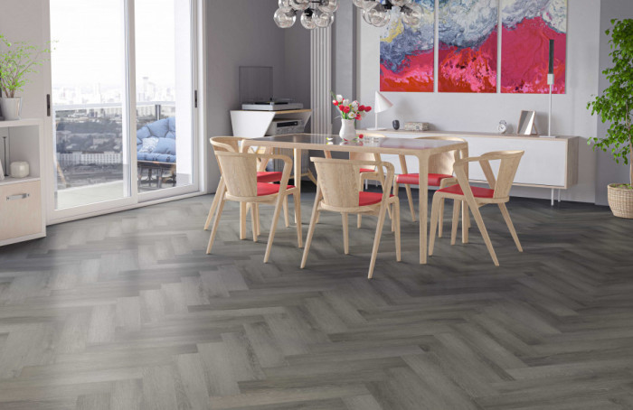 Каменный ламинат SPC ReFloor Fargo Parquet 33-2074-05 Дуб Вулканический Пляж (615*123*4мм)