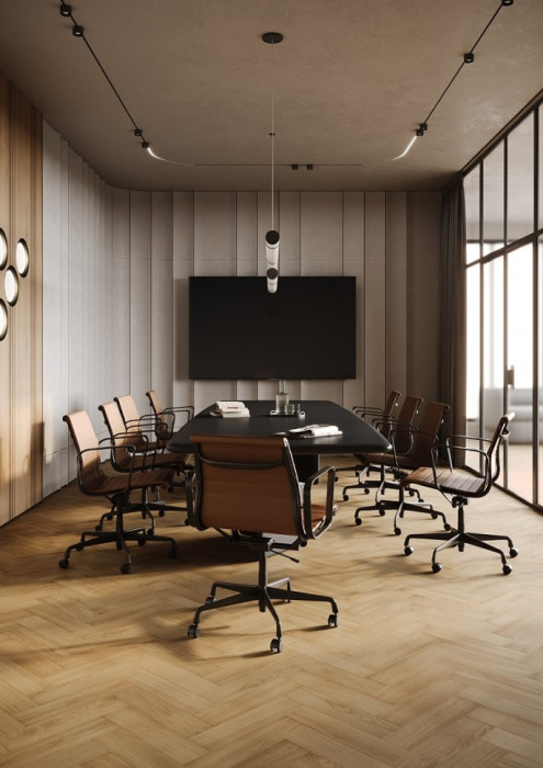 Кварцевый SPC паркет Quartz Parquet Штучный паркет 44-400-74 Гикори Североамериканский