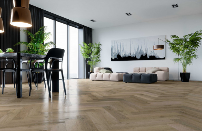 Каменный ламинат SPC ReFloor Fargo Parquet 33-61W935 Дуб Парижский дождь (615*123*4мм)