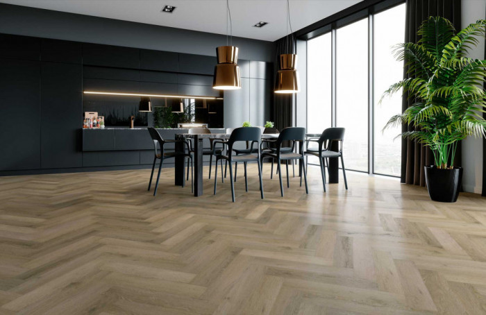 Каменный ламинат SPC ReFloor Fargo Parquet 33-61W935 Дуб Парижский дождь (615*123*4мм)