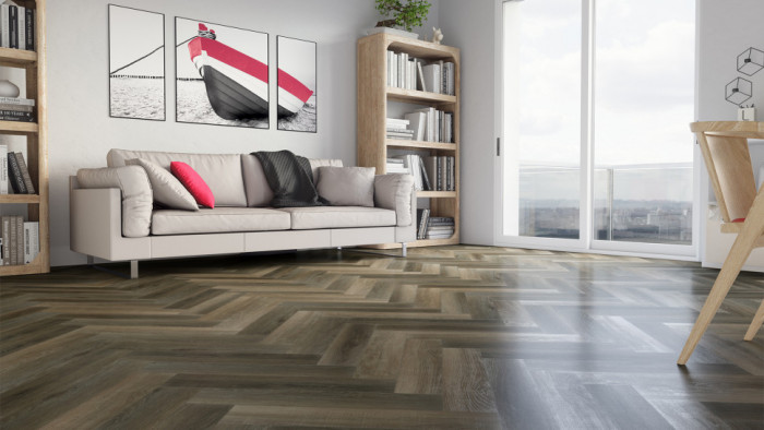 Каменный ламинат SPC ReFloor Fargo Parquet 33-62W921  Дуб Кальвадос (615*123*4мм)