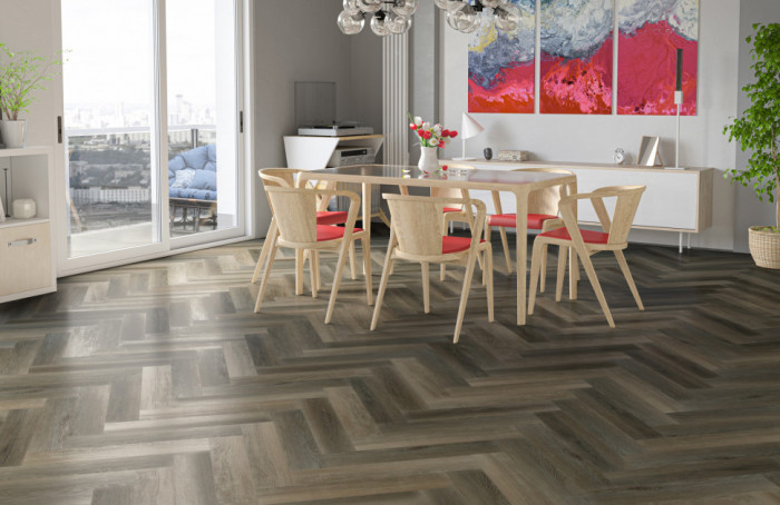 Каменный ламинат SPC ReFloor Fargo Parquet 33-62W921  Дуб Кальвадос (615*123*4мм)