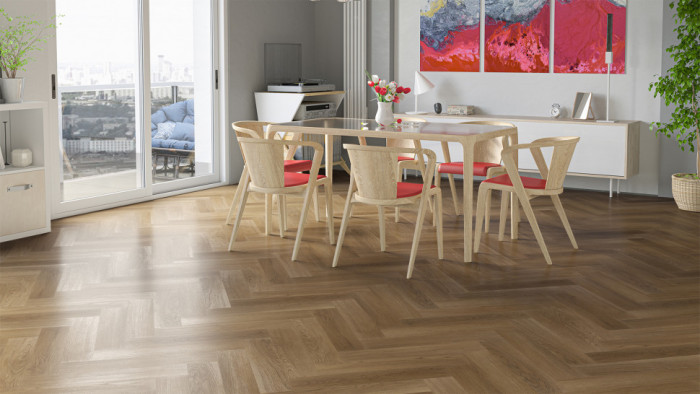 Каменный ламинат SPC ReFloor Fargo Parquet 33-63W948  Дуб Монако (615*123*4мм)